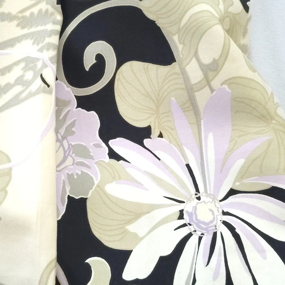 Vintage Ann Taylor Floral Pleated A-Line Skirt Size 8 Cotton Silk Blend Lined